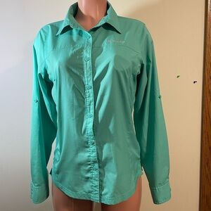 Columbia PFG Omni Shade Fishing Shirt Women's Long or short‎ sleeve small green
